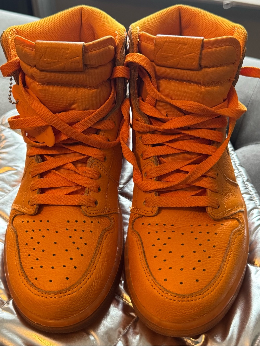 Nike High-Top Sneakers in Orange Men’s 8